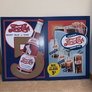 Vintage Pepsi-Cola Metal Signs